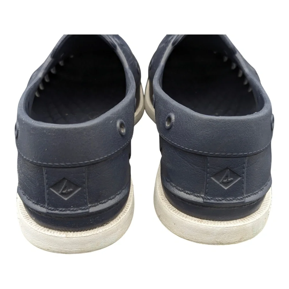 Sperry Top-Sider Boat Float‎ Non Marking Slip On Loafers Blue White  Shoes 6